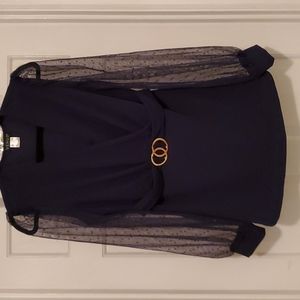 Unique navy blue top from Venus, size MEDIUM.